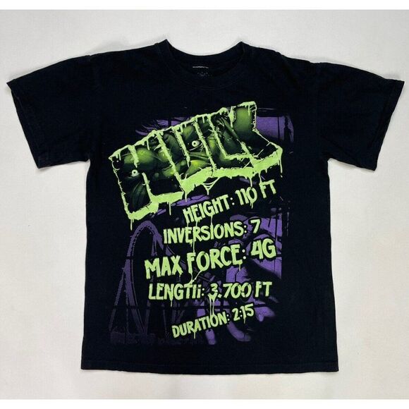 Marvel Hulk Ride Glow In The Dark Graphic T-shirt Women Small Black - Picture 1 of 6
